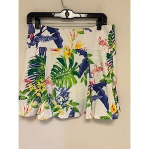 Kenny Dana Floral Flounce Skort Size Small